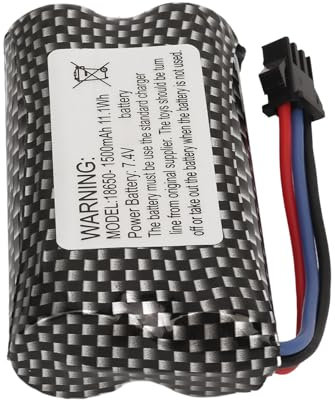 Dilwe RC LiPo-Akku, 7,4 V 1500 MAh LiPo-Akku für Ferngesteuerte Crawler-Auto-Lithiumbatterie mit SM 3P-Stecker Zum Austausch