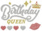 MAYJOYDIY Birthday Queen Iron on Transfers Rhinestone Heat Transfer Decal Bling Patch Crown Heart Lip Pattern Crystal DIY Birthday Party Iron On Stickers for Clothes Bag Pant Fabric Decor