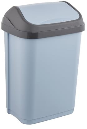 keeeper Poubelle avec couvercle basculant, 10 l, 25,5 x 19 x 38 cm, Swantje, Bleu (Nordic Blue)