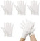 Scettar 4 Paar Weiße Handschuhe Weiße Baumwollhandschuhe mit Druckknopf Weisse Herren Elegante Handschuhe für Smokings, Hochzeiten, Schmuckinspektionen und Paraden