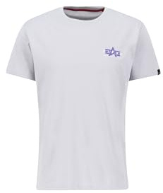 Alpha Industries Herren Puff Print Logo BP T, Pastel Grey, XXL