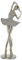 Alexandra House Living Dekofigur, silberfarben, Kunststoff, Ballerina, 16 x 16 x 40 cm