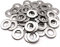 Arandelas de metal M8 de acero inoxidable Ø exterior 16 mm | Arandela plana M8x16 mm | Acero inoxidable A2 (V2A/304) estándar DIN 125 A | Mera/Metal/Tuercas/Tornillos/etc: Lote de 50 unidades -