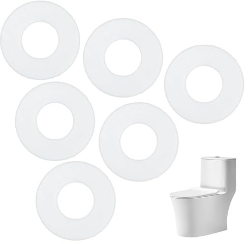 6PCS Replacement 816.418.00.1 Flush Valve Base Sealing Washer for Geberit, Clear Silicon Rubber Toilet Flush Valve Seal Ring Repair Cistern Seal Diaphragm Washer Water Stop Gaskets Parts
