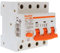 MeanWell Leitungsschutzschalter dreiphasiger Differentialschalter 300 mA, RCBO 3P+N C25 25 A, Typ AC Kurve C 6000 A 380 V, 4 Pole belegt 4 Module DIN-Schiene