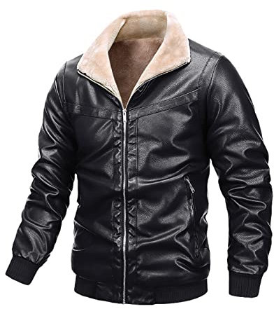 Generico Giacca moto da motociclista in pelle marrone retro da uomo Giacca in vera pelle Giubbotto Chiodo Uomo Giacca Bomber Uomo Invernali Per papà/fidanzato/marito/figlio