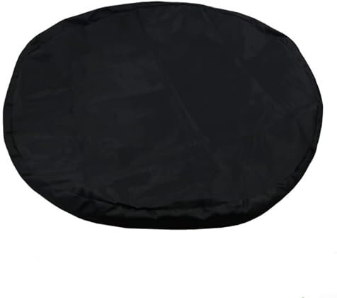 Alanmoship Oxford Cloth 55 Gallon Drum Cover Waterproof Dustproof UV Resistant Cap For Standard Straight Side Bucket Black 65X10cm Outdoor Use