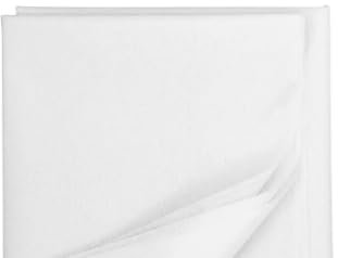 Bügelvlies Stoff Weiß 90x196cm, Vliesstoff Weiß, Volumenvlies zum Aufbügeln, Kleine Größe zum NäHen und BüGeln von Vlieseinlagen, Geeignet für Taschen, Basteln, Heimwerken, Stickereien (Weiß)