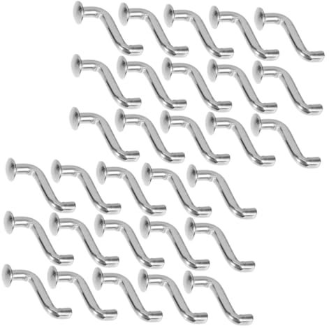 HEATSHAKING 30stücke Regalstützstifte Aus Metall S-förmige Sicherungsstiftrückwände Für Palettenregale Regalsicherung Mit Flachkopfnietstruktur Allzweck-lagerregalzubehör Verriegelungsstifte