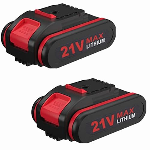 ZahoTse Batterie de rechange 21 V pour Worx, batterie d'outils électriques sans fil pour Worx, uniquement applicable aux styles de broches (2,5 cm, 2,1 cm, 7,5 cm) Lithium-ion (1200 mAh, lot de 2)