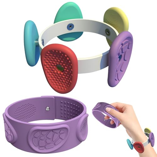 2 Stück Anti Stress Armband Fidget Armband Sensory Stones Sensorisches Spielzeug Stressabbau Spielzeug Fidget Toys Anti Stress Kinder Erwachsene für Stress, Angst, Adhs & Autismus