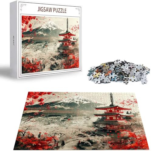 Puzzle 4000 Teile Japan Puzzle Erwachsene, Mehrfarbig Holzpuzzle Erwachsene Puzzelmatten, Klassische Puzzles Landschaft Wooden Jigsaw für 14 Jahren, 2025 Dekor 141x87cm H-5326
