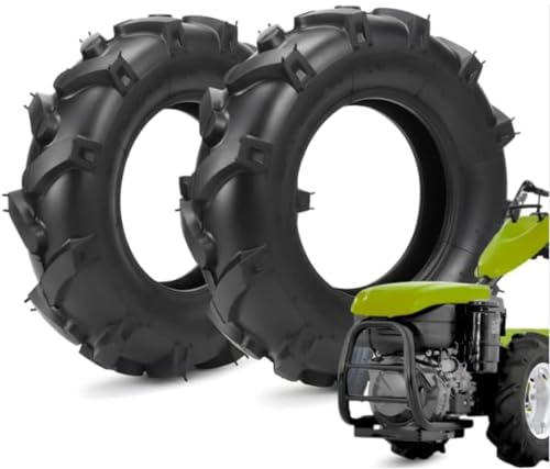 Ecovelo' 2 Pneumatici 3.50-8 4PR Rinforzati | Kit Gomme TM per uso Agricolo per Motozappa, Motocoltivatore e Falciatrice