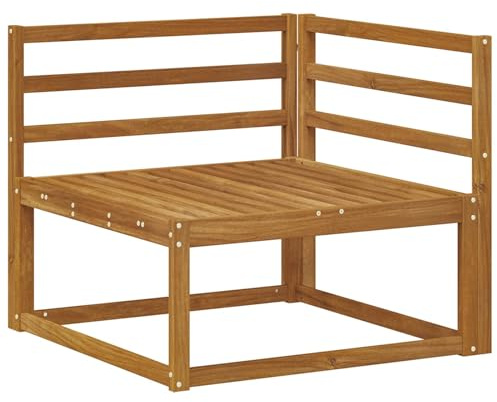 vidaXL Outdoor Ecksofa Natur 83 x 83 x 73 cm, Balkon Gartenmöbel, modernes modulares Design, langlebige Entspannung, Elegante Flexibilität