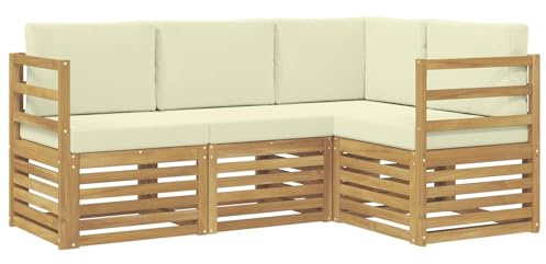 vidaXL Sofagarnituren Massivholz Akazie, Garten Lounge Set, modernes Sofa, gemütliche Terrassenmöbel für die perfekte Sitzgelegenheit