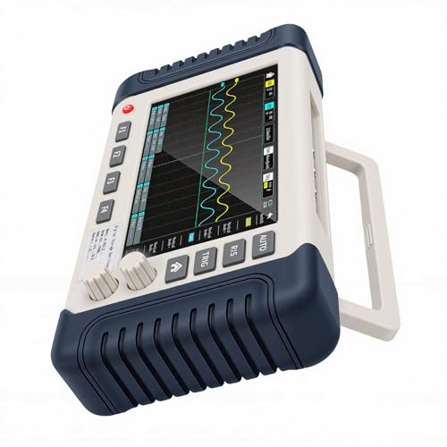 Luocute Osciloscopio Multifuncional 3 en 1, Ancho de Banda de 100MHz Frecuencia de Muestreo 1GS/s Osciloscopio con Pantalla Táctil de 7 Pulgadas Multímetro Generador de Señal con