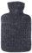 Hugo Frosch Wärmflasche Klassik 1,8 l mit Strickbezug Lurex Anthrazit-silber
