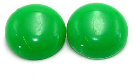 Vintageparts Ohrclips mit rundem Cabochon in hellgrün 23mm 2 Stück zum Schmuck selber basteln