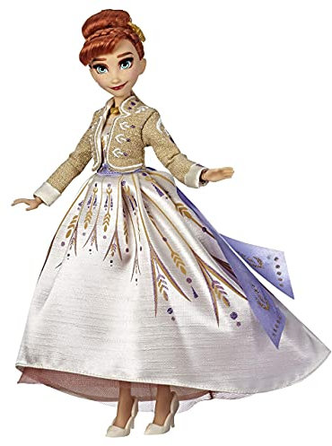 Disney Die Eiskönigin Anna aus Arendelle Deluxe Modepuppe mit glitzerndem, weißen Outfit, inspiriert von Disneys Die Eiskönigin 2 – Spielzeug für Kinder ab 3 Jahren