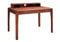 MASSIVMOEBEL24.DE | Brooklyn Schreibtisch aus Massivholz #05 - Walnuss, geölt | aus Sheeshamholz | mit Schubladen + Aufsatz für Bildschirm | 112x71x85cm | Arbeitstisch Bürotisch