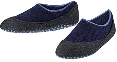 Falke Cosy Slipper K Hp lana con suola in gomma 1 paio, Calze da casa Unisex - Bambini, Blu Darkblue 6681, 23/24 EU
