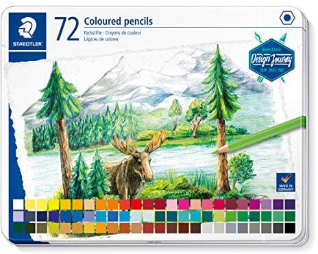 STAEDTLER Buntstifte, klassisches Sechskantformat, weiche Mine, hoch pigmentierte Farben, Metalletui mit 72 leuchtenden Farben, 146C 72