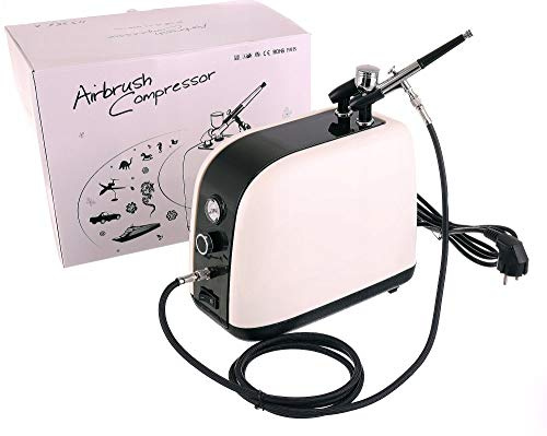 Compressore aerografo completo con pistola aerografo 0,3 mm per verniciare chiodi