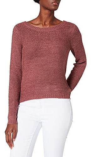 Only Femme Onlgeena Xo L/S Pullover Knt Noos Sweater, Rose/Marron, L EU