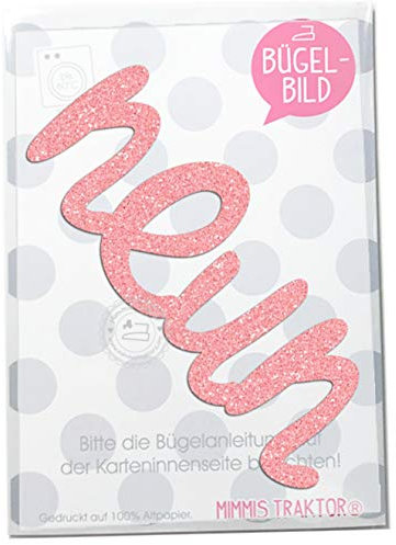 GLITZER Bügelbild Geburtstag! Schriftzug Aufbügler Applikationen Bügelsticker für Stoffe Textilien Kinder zum Aufbügeln Flicken, Farbe:Glitzer rosé, Zahl:9