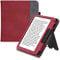 kwmobile Hülle kompatibel mit Tolino Vision 6 Hülle - Flip Case mit Handschlaufe - Kunstleder Cover - Rot Dunkelgrau