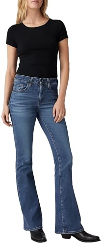 Levi's Damen 726 High Rise Flare Jeans, Blue Wave Mid, 32W / 30L