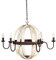Orientalische Lampe Pendelleuchte Schwarz Abdahl 80cm E14 Lampenfassungen | Marokkanische Design Hängeleuchte Leuchte aus Indien | Orient Lampen für Wohnzimmer Küche oder Hängend über den Esstisch