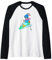 Comic Hase fährt Ski Raglan