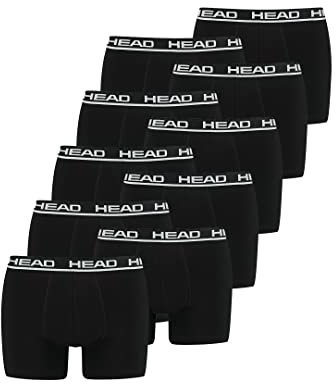 HEAD Herren Basic Boxer Pant Shorts Unterwäsche Unterhose 10 er Pack, Farbe:005 - Black, Bekleidungsgröße:XXL