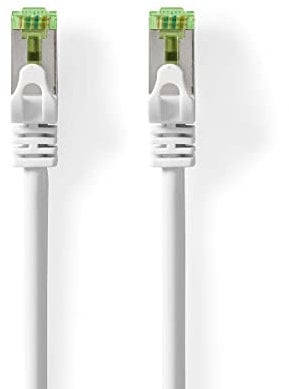 NEDIS Cable Cat 7 CCGP85420WT100, PiMF, conector RJ45, conector RJ45, 100 m, redondo, LSZH, color blanco, bolsa de plástico