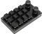zalati Tastiera Meccanica, Mini Chiavi programmabili USB a 12 Tasti Senza Bisogno di azionamento con Design a manopola Facile da trasportare 7,5 x 5,1 cm - Nero