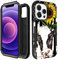 Plakill for Apple iPhone 13 Pro Max Case Women Cute Girls Phone Cover Aesthetic Unique Design Cow Western Heavy Duty Protective Hard Shockproof Military Grade Funda for iPhone 13 ProMax