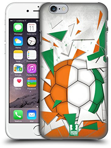 Head Case Designs Elfenbeinküste Fussball Glassplitter Harte Rueckseiten Handyhülle Hülle Huelle kompatibel mit Apple iPhone 6 / iPhone 6s