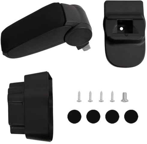 vidaXL Auto Armlehne, Mittelarmlehne mit extra Stauraum, Höhenverstellbare Mittelkonsole Armlehne, Ellenbogenstütze Mittelarmlehne Box, Schwarz ABS
