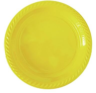 Dart 20 ASSIETTES PLASTIQUE RÉUTILISABLE 22CM JAUNE