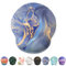 Giecy Mouse Mat Wrist Support, Ergonomic Gel Mouse Pad, Mouse Wrist Rest with Non-slip Base for Home Office Computer, Laptop (Blue Marble)