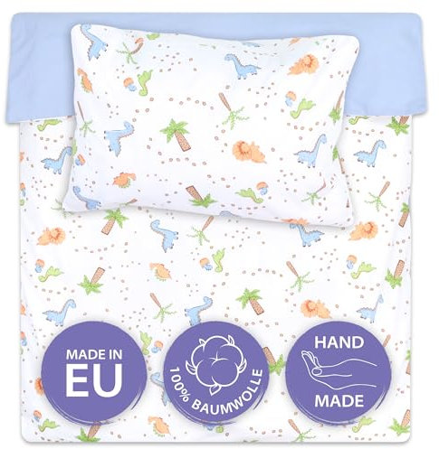 Kinderbettwäsche Baby Bettwäsche 90x120 cm - aus Baumwolle - Kinder Set von Duvet Cover 90 x 120 cm und Kissenbezug 40x60 cm Junge und Mädchen Babybettwäsche Bettbezug für Kleinkind