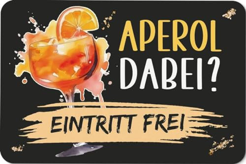 Fußmatte innen - Aperol dabei? Eintritt frei - Türmatte lustig mit Spruch - Waschbar - Holy Aperoli - Aperoliker