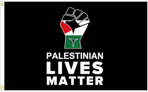 Wudaizhi Palestinien Lives Matter Flag Polyester Free Palestine Decoration Décoration All Mether Whered Outdoor Garden Yard Palestine Drapeau