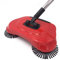 Barredora de Acero Inoxidable con aspiradora inalámbrica, Tipo Empuje, Escoba Manual, recogedor, Mango, Paquete de Limpieza para el hogar, barredora Manual (Color: Rojo)