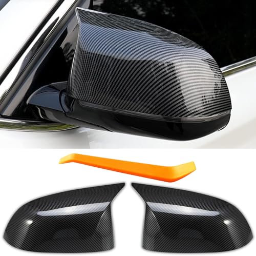 M Look Sport Spiegelkappen für 2017-2023 BMW X3 G01 G08 X4 G02 X5 G05 X6 G06 X7 G07 Accessoires Optik Tuning Teile Auto Außen Autozubehör - Carbon Spiegelkappe Links und Rechts