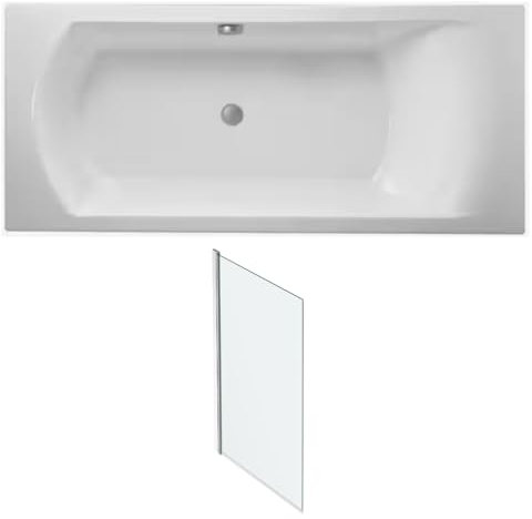 Jacob Delafon Pack Baignoire Droite 180 X 80 Ove + Pare Bain chromé