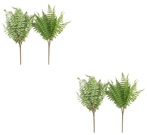 PRETYZOOM 4 Stück lebensechte Farnblätter kunstpflanze kunstplflanze Outdoor-Pflanzen Nachahmung von Baumblättern Dekor Anlage Simulation Farnblattpflanze Künstliche Pflanze Urwald schmücken