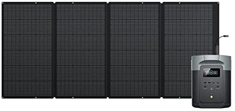 Générateur solaire EcoFlow DELTA 2 Max 2048 Wh avec Portable panneau solaire 400W Batterie LFP de secours,Seuls Quelques Petits défauts dans l'emballage, Le Produit n'a Pas été utilisé(Reconditionné)