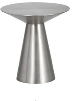 GLigeT Wohnzimmertisch Moderner Kleiner Couchtisch aus Edelstahl, Titan, gebürstet, individueller Leichter Luxus-Raum, kleines Apartment, Sofa, Ecktisch Kaffeetisch (Color : Silvery)